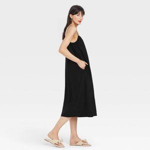 NWT: Target A New Day Black Easy Linen Tank Dress